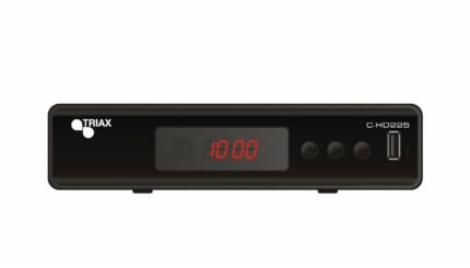  Triax TR 63 DVB-T2 HEV-265 FTA és digitális kábeltévé "DVB-C" vevő és rögzítő