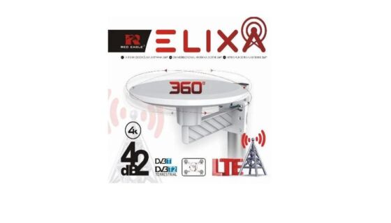 Opticum Elixa UFO LTE digitális antenna (VHF/UHF) (MinDig TV)