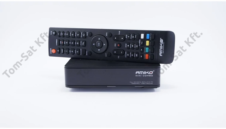 Amiko Mini Combo HD MinDig TV vevő, műholdvevő (DVB-S) és kábeltévé (DVB-C) vevő és rögzítő