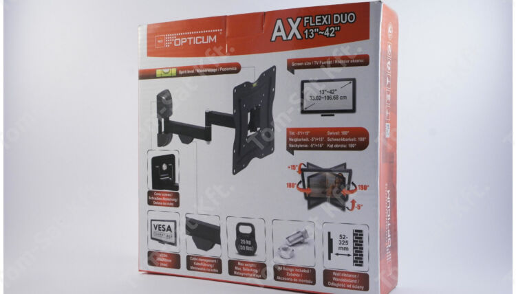 OPTICUM AX FLEXI DUO 13-42 col dönthető csuklós fali TV tartó konzol